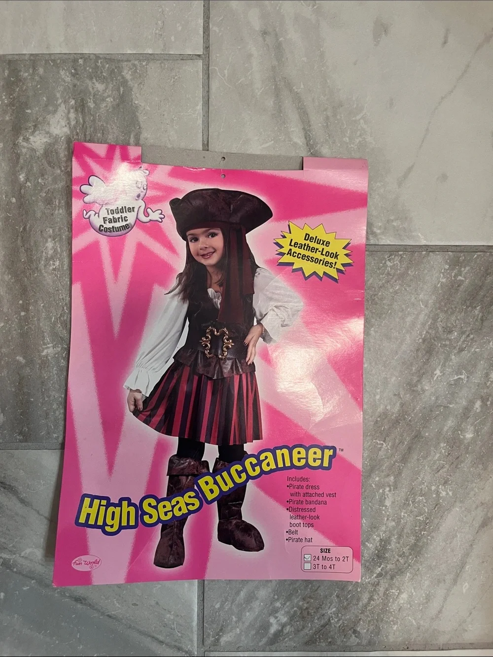 High Seas Buccaneer Pirate Costume for Kids - Pink/Black